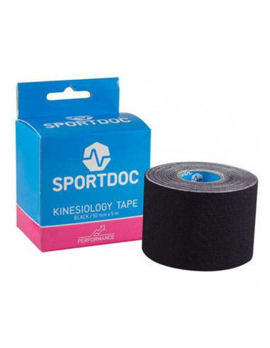 SPORTDOC Kinesiology Tape 50mm x 5m Black