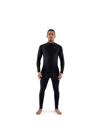 TERMO Wool Set, Round neck+Long Johns Black