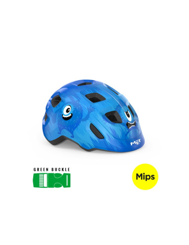 MET Helmet Kids Hooray MIPS, BLUE MONSTER 52-55CM |S|