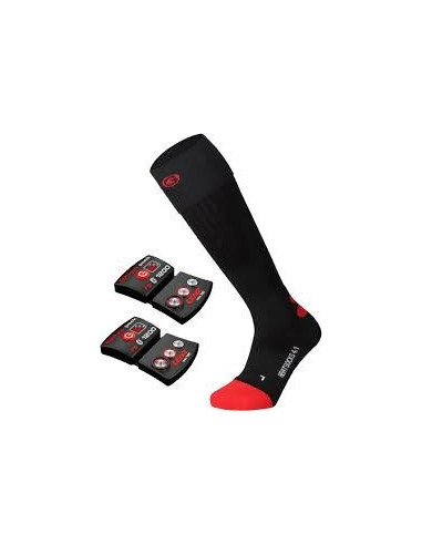 LENZ HEAT SOCK 4.1 TOE CAP BLACK  HEAT PACK 1200 SET