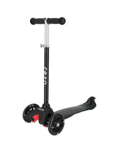 REZO 3-Wheeled Kids Scooter w/ Light  Black ABEC 7 110mm