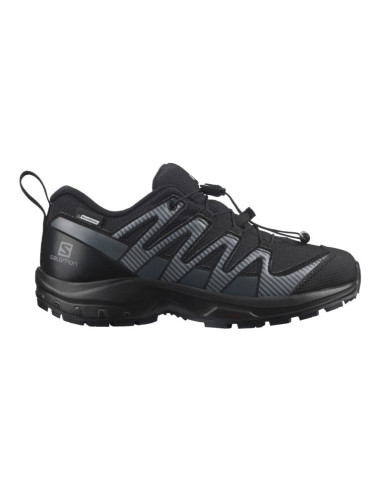 SALOMON SHOES XA PRO V8 WP J BLACK/TURBU Black/Turbulence/Quarry